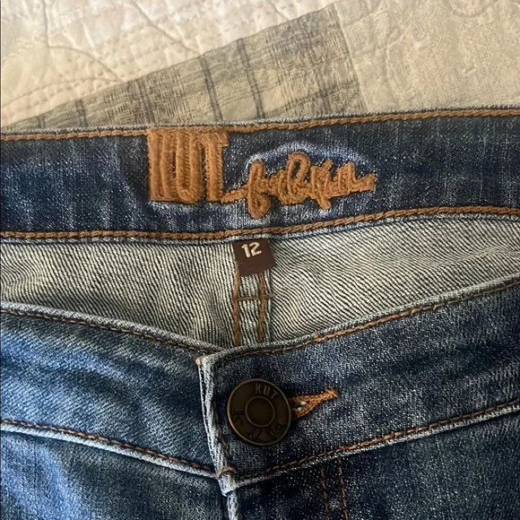 Kut from the Kloth Blue Cropped Ankle Jeans - Picture 2 of 3